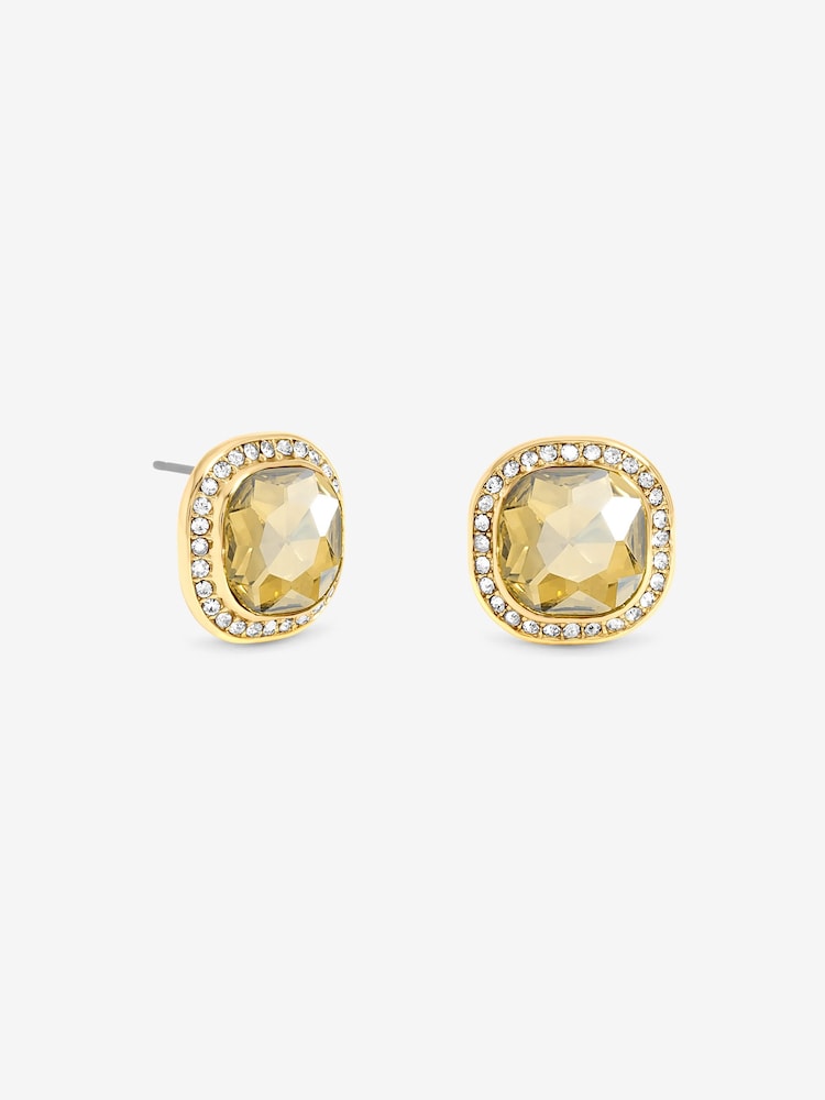 Jon Richard Gold Tone Champagne Stud Earrings - Image 1 of 1