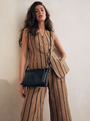 Black Leather Cross-Body Bag - Image 1 of 10