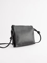 Black Leather Cross-Body Bag - Image 7 of 10
