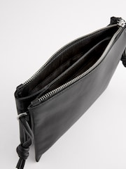 Black Leather Cross-Body Bag - Image 9 of 10