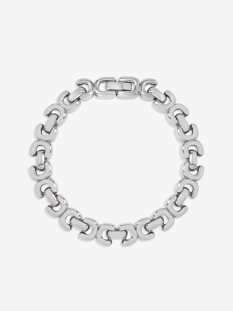 Jon Richard Silver Tone Plated Kiss Link Bracelet - Image 1 of 1 Jon Richard Silver Tone Plated Kiss Link Bracelet - Image 1 of 1