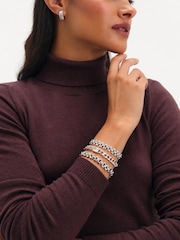 Jon Richard Silver Tone Plated Kiss Link Bracelet - Image 2 of 2