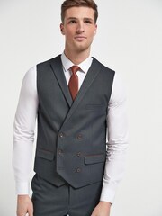 Green Herringbone Suit: Waistcoat - Image 1 of 5