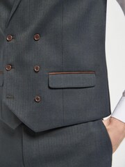 Green Herringbone Suit: Waistcoat - Image 3 of 5
