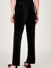 Monsoon Maria Velvet Straight Leg Black Trousers - Image 2 of 5