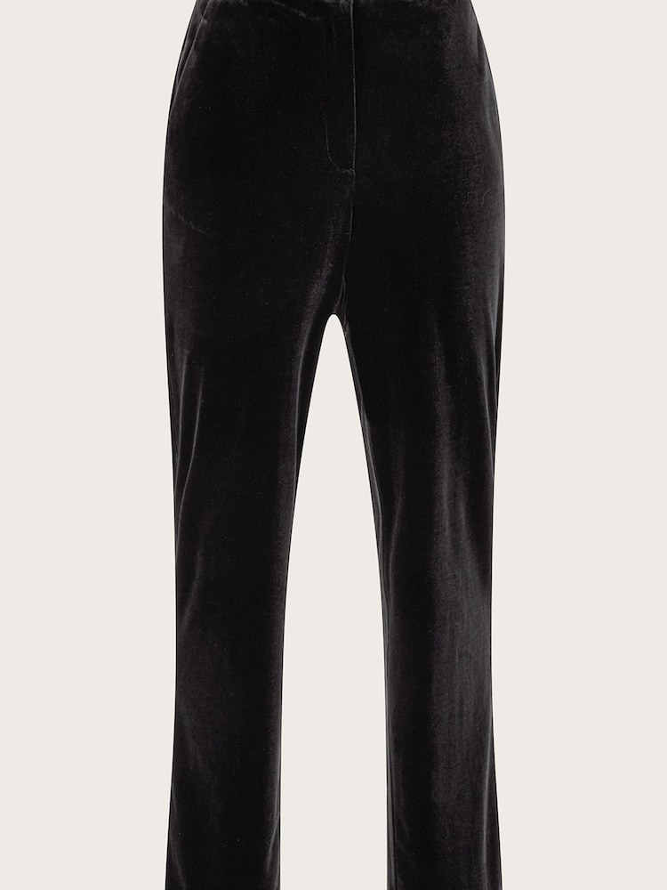 Monsoon Maria Velvet Straight Leg Black Trousers - Image 5 of 5