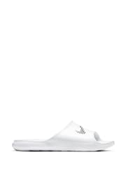 Nike White/Black Victori One Sliders - Image 1 of 1