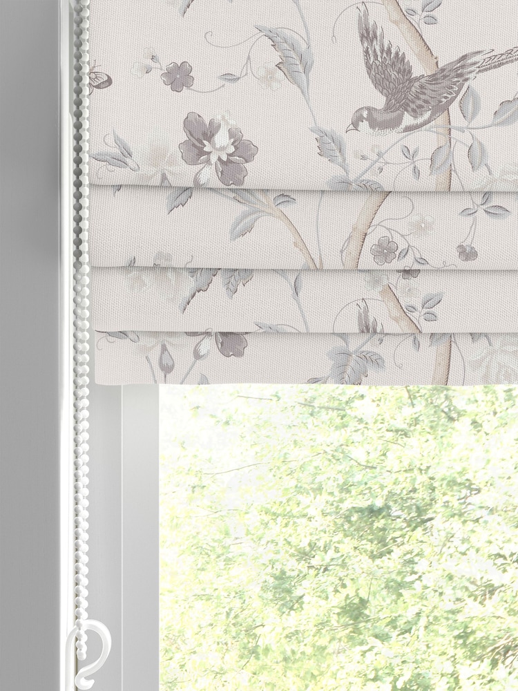 Laura Ashley Dove Grey Summer Palace Made to Measure 100% Cotton Roman Blinds - Image 2 of 6