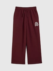 River Island Red Premium Wide Leg Joggers - Image 1 of 4