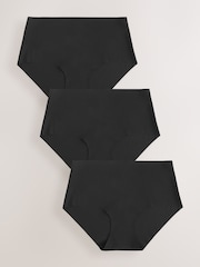 Black Midi No VPL Comfort Knickers 3 Pack - Image 1 of 4