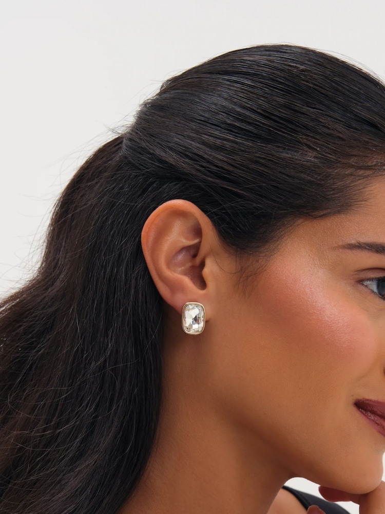 Jon Richard Gold Plated And Crystal Clip Earrings - Image 2 of 3 Jon Richard Gold Plated And Crystal Clip Earrings - Image 2 of 3