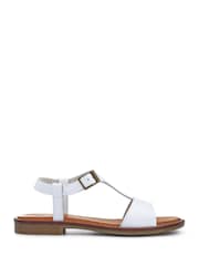 Pavers White All-Leather Buckled Sandals - Image 1 of 5