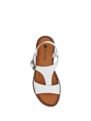 Pavers White All-Leather Buckled Sandals - Image 4 of 5