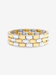 Jon Richard Metallic Two Tone Stretch Bracelet - Image 1 of 1