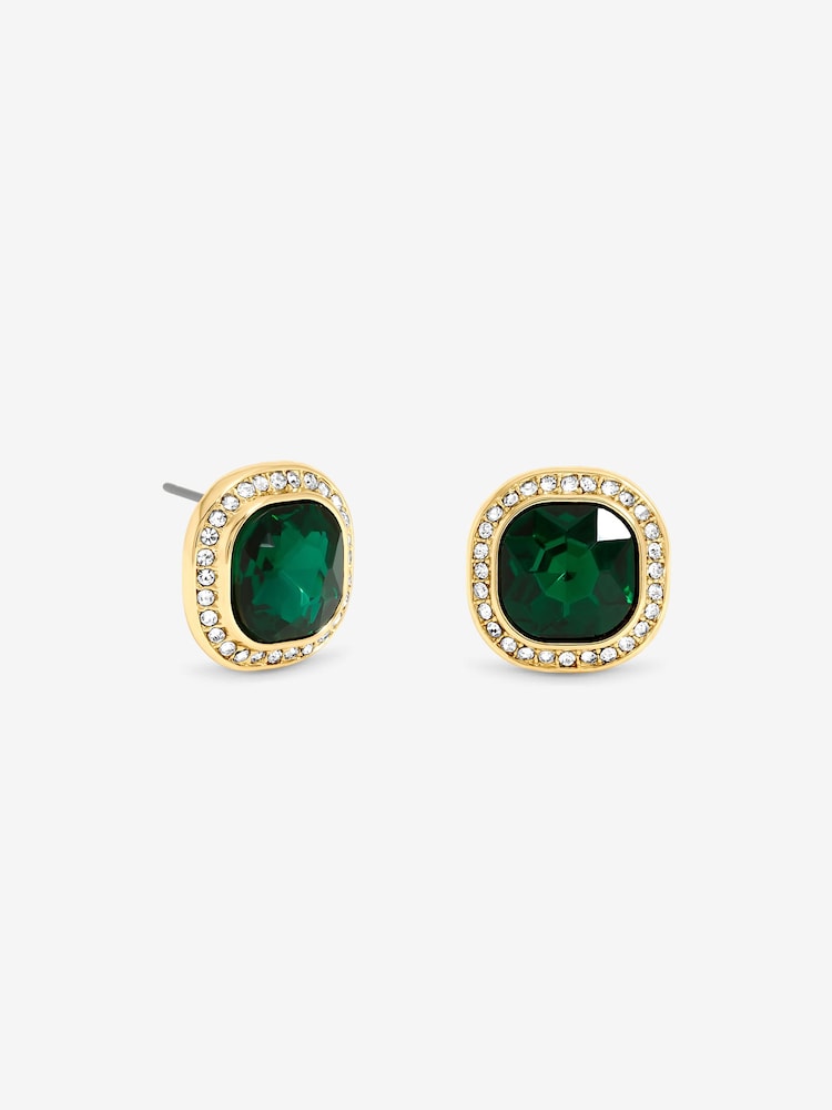 Jon Richard Gold Tone Emerald Stud Earrings - Image 1 of 1 Jon Richard Gold Tone Emerald Stud Earrings - Image 1 of 1