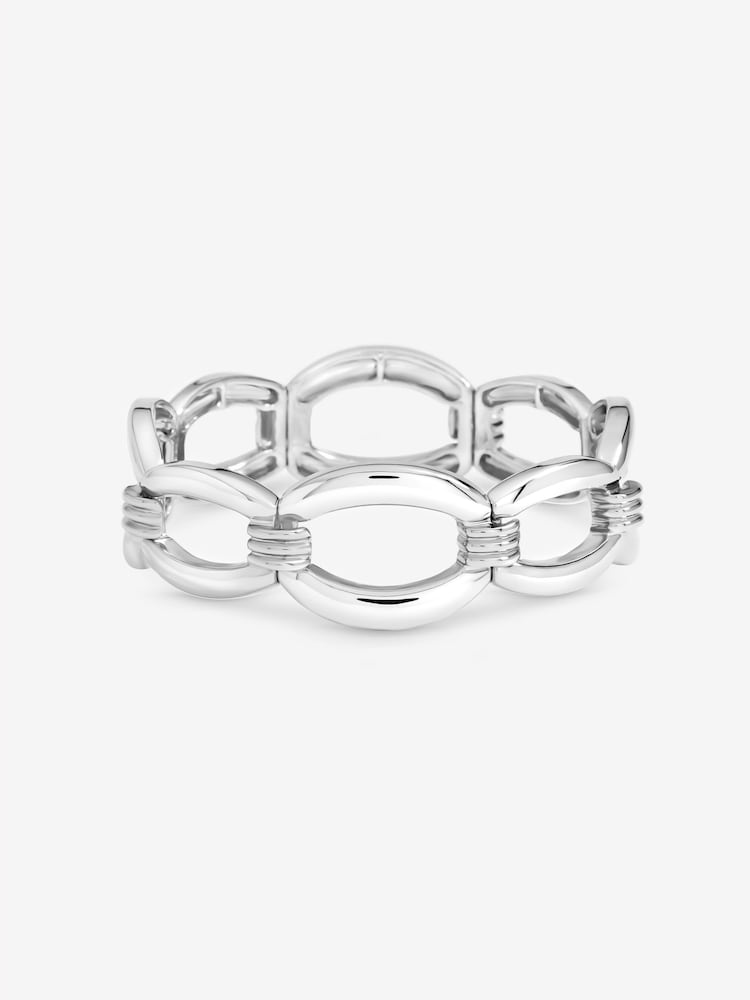 Jon Richard Silver Tone Chain Stretch Bracelet - Image 1 of 1 Jon Richard Silver Tone Chain Stretch Bracelet - Image 1 of 1