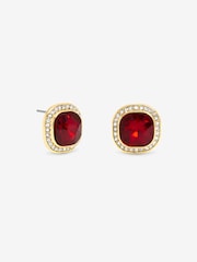 Jon Richard Gold Tone Red Stud Earrings - Image 1 of 1
