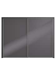 Wiemann Graphite Peyton Glass Sliding 2.6m Sliding Semi Fitted Wardrobe - Image 2 of 6