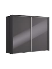 Wiemann Graphite Peyton Glass Sliding 2.6m Sliding Semi Fitted Wardrobe - Image 3 of 6