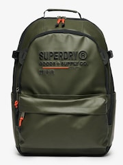 Superdry Olive Green 100% Cotton Tarp Utility Backpack - Image 2 of 6