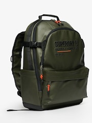Superdry Olive Green 100% Cotton Tarp Utility Backpack - Image 4 of 6