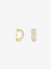 Jon Richard Gold Tone Crystal Hoop Clip Earrings - Image 3 of 3