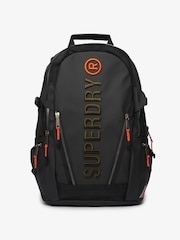 Superdry Black 100% Cotton Tarp Emb Rucksack - Image 1 of 6