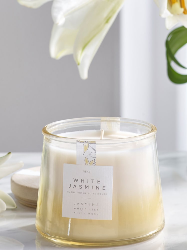 Yellow White Jasmine Large Scented Candle - Image 2 of 4