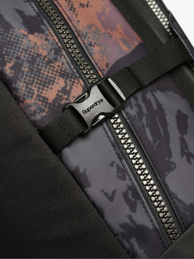 Superdry Mountain Mesh Camo 100% Cotton Tarp Emb Rucksack - Image 6 of 6