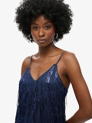 Superdry Fringe V-Neck Cami Mini Dress - Image 3 of 6
