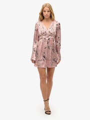 Superdry Мини-платья с расклешенными рукавами из жаккарда - Image 2 of 6