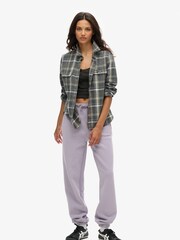 Superdry Brassica Lilac Essential Logo Cuff Joggers - Image 1 of 6