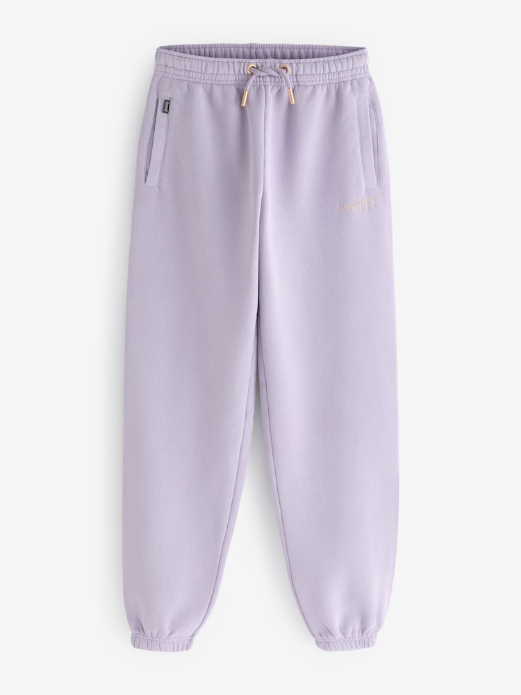 Superdry Brassica Lilac Essential Logo Cuff Joggers - Image 6 of 6