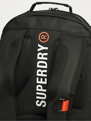 Superdry Black 100% Cotton Tarp Utility Backpack - Image 8 of 8