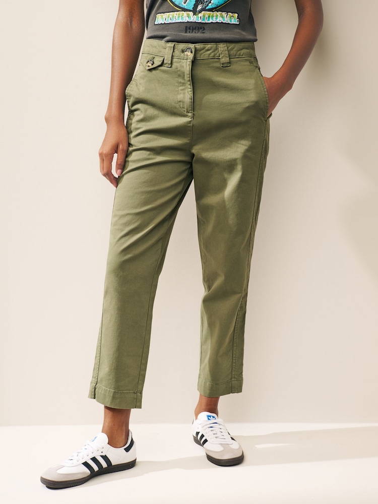 Khaki Green Chino Trousers - Image 1 of 6