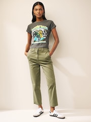 Khaki Green Chino Trousers - Image 3 of 6