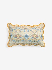 Clarke & Clarke Blush Pink 100% Cotton William Morris Strawberry Thief Floral Scallop Edge Cushion - Image 2 of 4