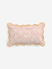 Clarke & Clarke Blush Pink 100% Cotton William Morris Strawberry Thief Floral Scallop Edge Cushion - Image 3 of 4