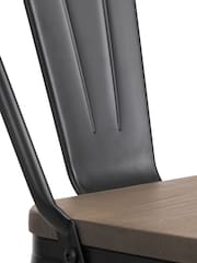 Julian Bowen Brown Set of 2 Grafton Metal Bar Stools - Image 5 of 5