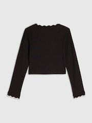 River Island Black Scallop Top - Image 2 of 4