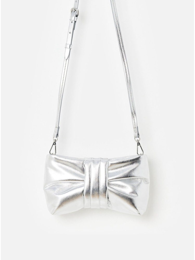 Oliver Bonas Tina Metallic Bow Clutch Bag - រូបភាព 2 នៃ 7 Oliver Bonas Tina Metallic Bow Clutch Bag - រូបភាព 2 នៃ 7