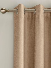 Enhanced Living Sand Savoy Eyelet Ready Made Blackout Eyelet Curtains - Image 3 of 3