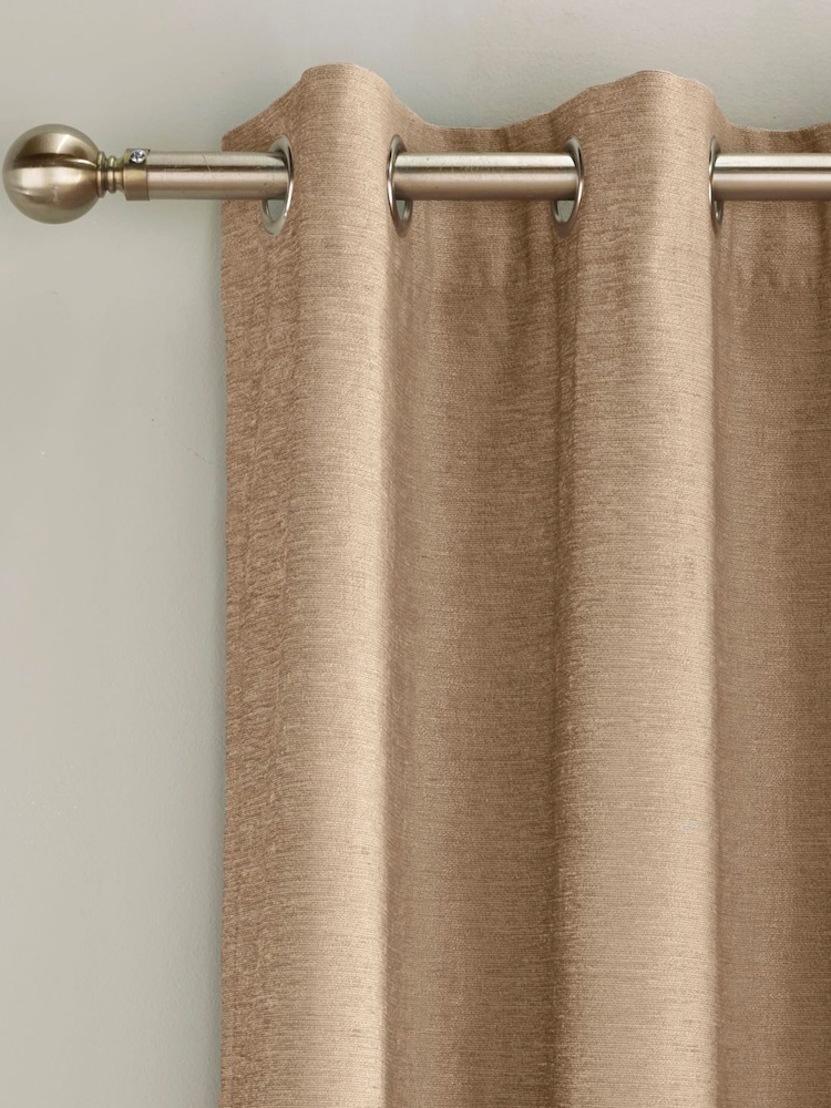 Enhanced Living Sand Savoy Eyelet Ready Made Blackout Eyelet Curtains - Image 3 of 3