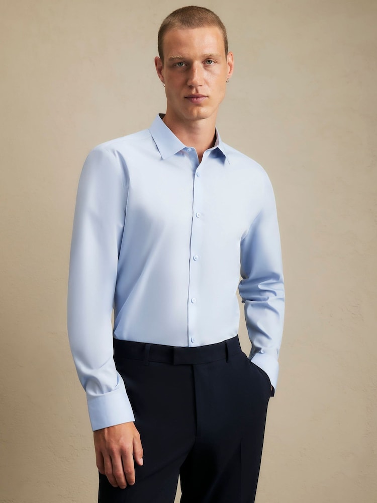 River Island Blue Slim Fit Shirt - Image 1 of 4