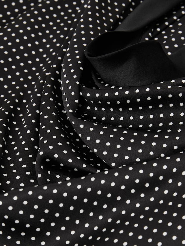 Reiss Diana Silk Polka-Dot Cowl-Neck Blouse - სურათი 7 7-დან