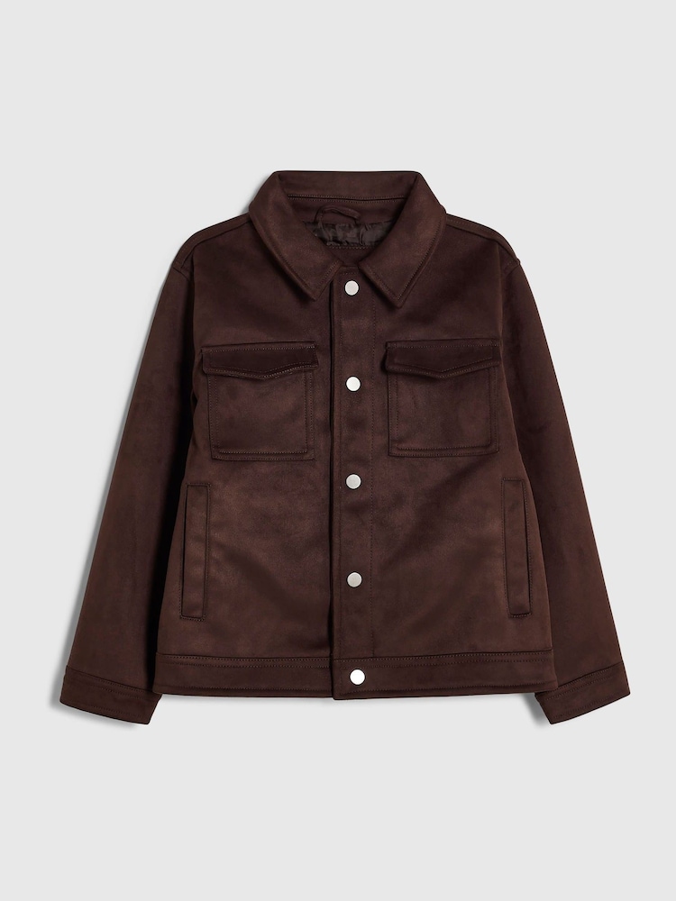 سترة طراز غربي شمواه صناعي من River Island - صورة 1 من 4