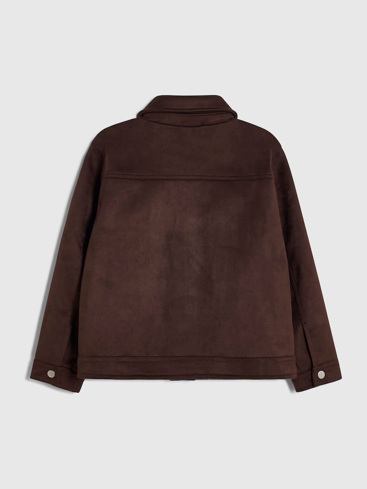 سترة طراز غربي شمواه صناعي من River Island - صورة 2 من 4