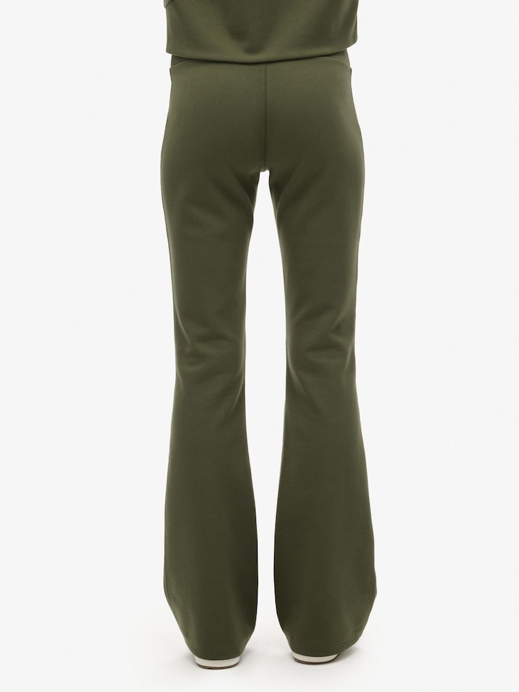 Superdry Army Khaki Sport Tech LR Flare Trousers - Image 2 of 4