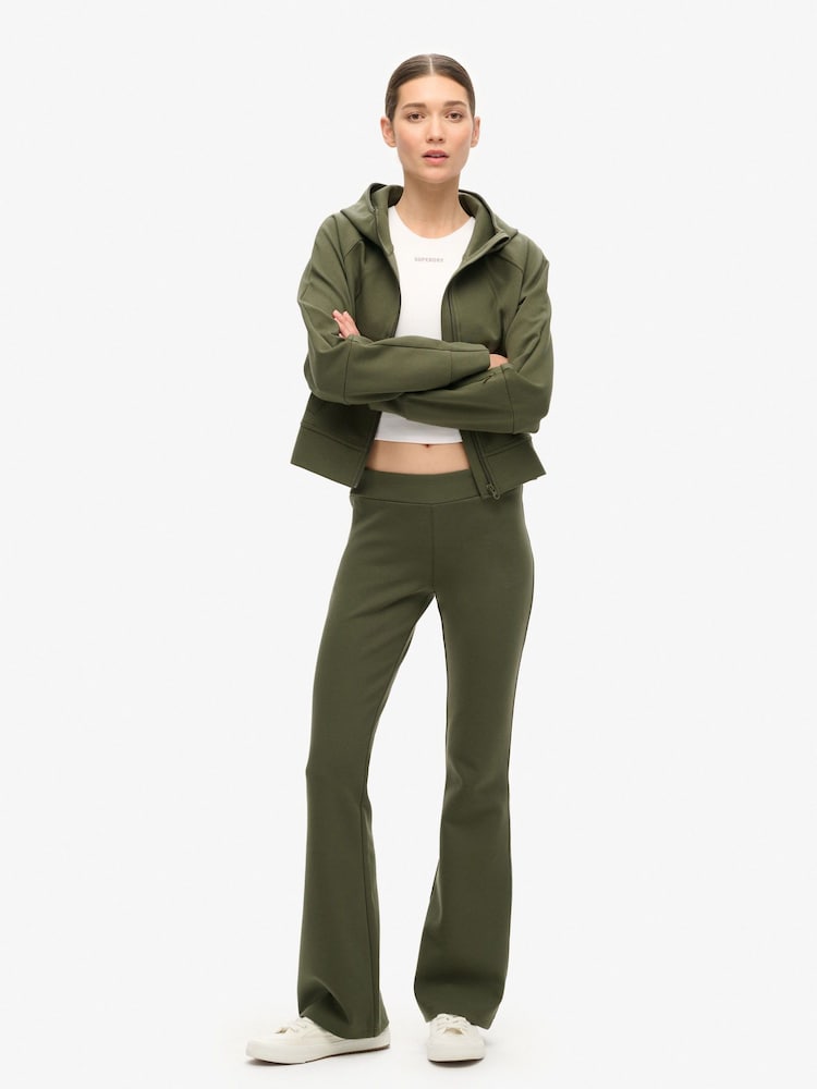 Leger khaki - Superdry sport Tech recht toelopende broek - Image 3 of 4