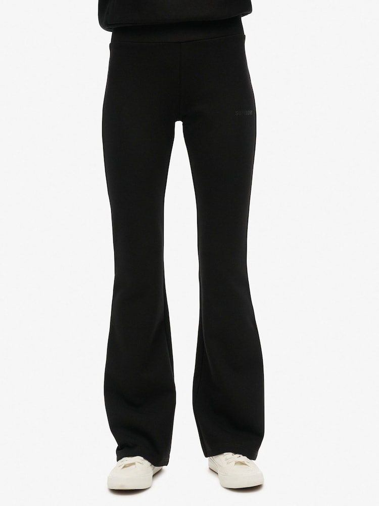 Superdry Black Sport Tech LR Flare Trousers - Image 3 of 6